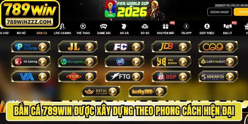 Bắn cá 789WIN là trò chơi được xây dựng theo phong cách hiện đại