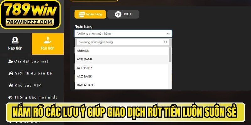 Nắm rõ các lưu ý quan trọng giúp giao dịch rút tiền luôn suôn sẻ nhất